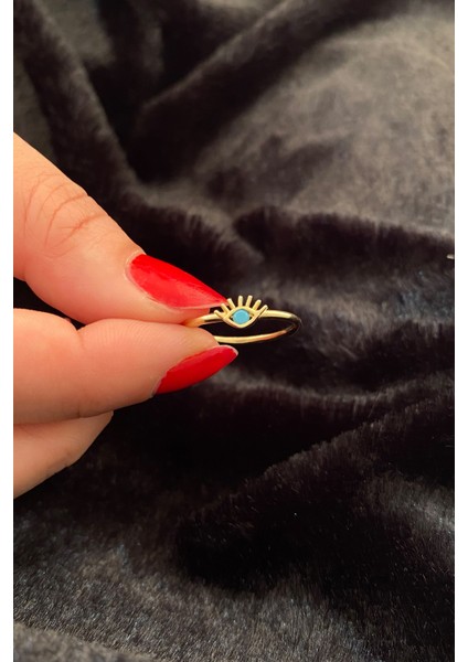 14 Ayar Altın Kirpik Detaylı Göz Yüzük fiyatları