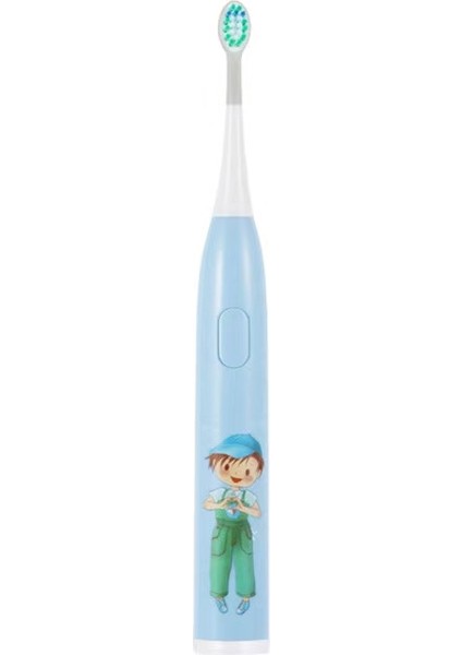 Çocuk Elektrikli Diş Fırçası Sonic USB Şarj Su Geçirmez Çocuk Karikatür Yumuşak Kıllı Çok Vitesli Akıllı Içi Boş Pompa Diş Fırçası ( Yurt Dışından)