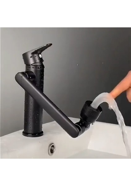 Şpress Siyah Lavabo Bataryası Fonksiyonlu Kafalı Esnek Borulu 360 Derece fırsatları