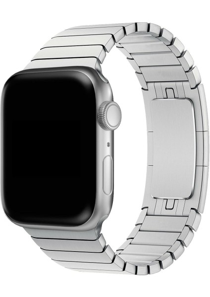 Apple Watch Uyumlu 2 3 4 5 6 Se 42MM Parçalı Çizgi Dizayn Ayarlanabilir Metal Kordon+Kordon Kısaltma Aparatı