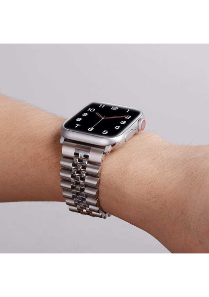 Apple Watch Uyumlu 2 3 4 5 6 Se 38MM Parlak Metal Göz Alıcı Tasarım Metal Kordon