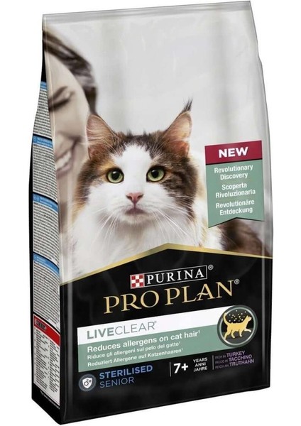 Live Clear Senior Sterilised Hindili Kısırlaştırılmış Yaşlı Kedi Maması 1,4 kg