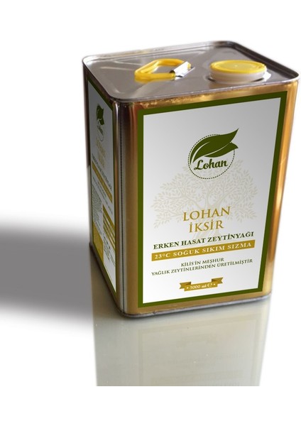 Iksir , Özel Erken Hasat , 23 C° Soğuk Sıkım Sızma Zeytinyağı, 5 lt , 5000 ml