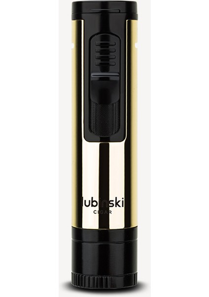Tek Torch Sehpalı Delicili Puro Çakmağı Siyah-Gold