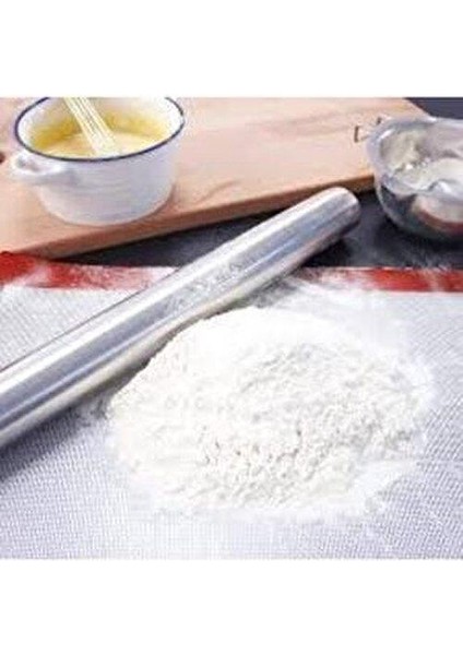 50 cm Paslanmaz Alüminyum Oklava Pratik Hamur Yufka Açma Oklavası 50 cm