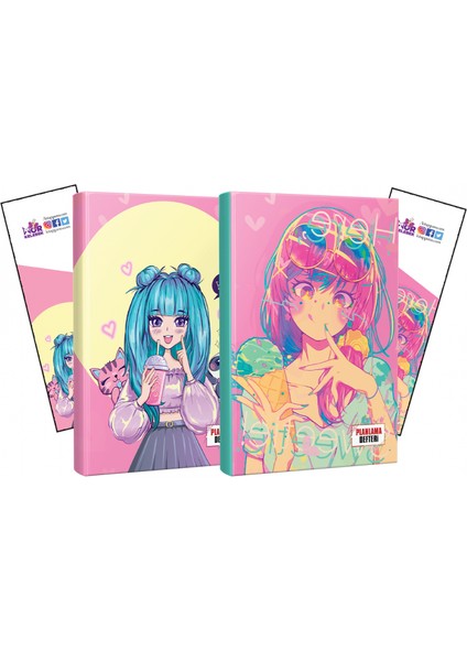 Ikili Catgirl Icecream Defter ve Ayraç