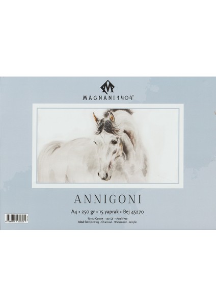 1404 Annigoni Bej Eskiz Defteri 250GR A4 15 Yaprak N:45270