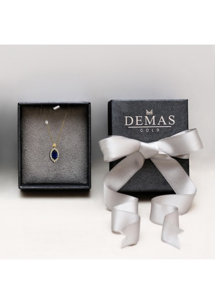 Pirlanta 14 Ayar Altin Safir Renkli Merkiz Taşlı Kolye fırsatları