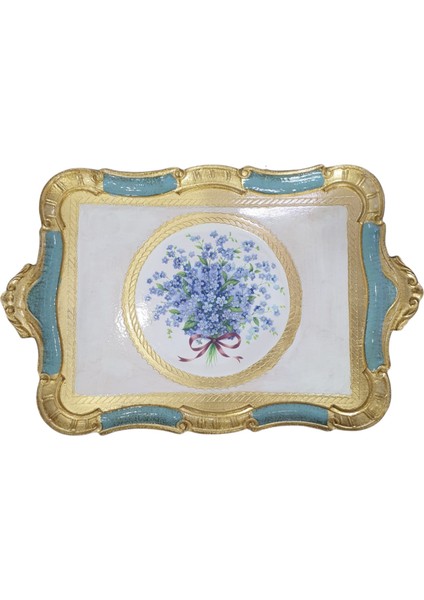 Lm Ahşap 54 x 35 cm El Yapımı Dikdörtgen Tepsi