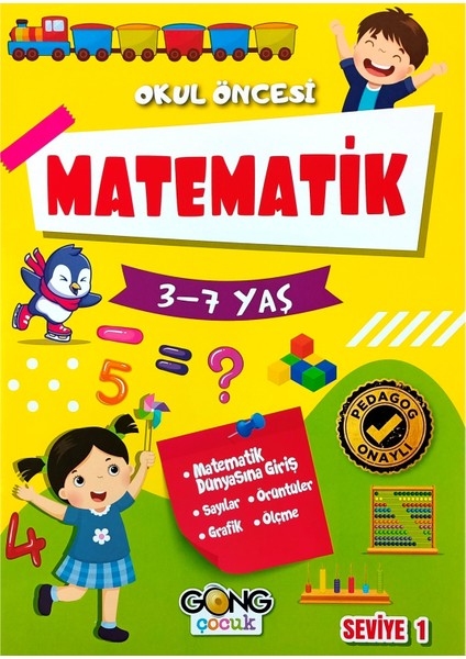 Gong Yayınları Okul Öncesi Matematik 3-7 Yaş 5' Li Set - Bilge Öztepe (Ciltli)