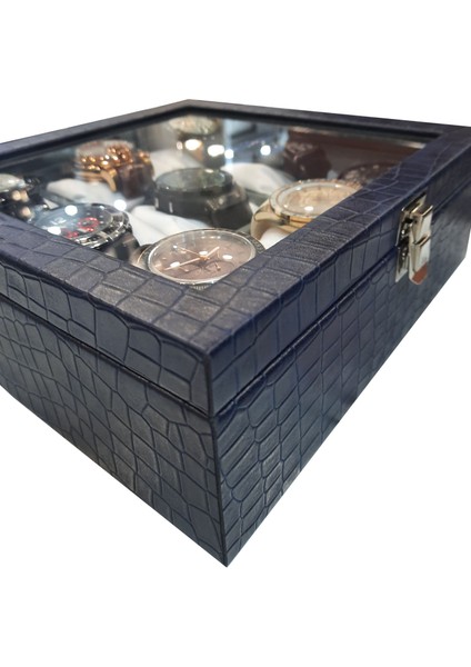 Saat Kutusu 9'lu Lacivert Kroko modelleri