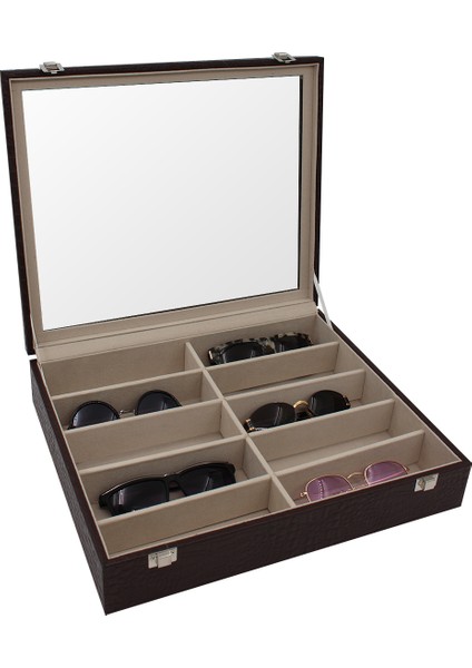 Gözlük Kutusu 10'lu Kroko Kahve