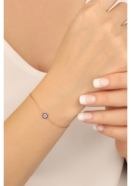 Rose Nazar Model 925 Ayar Gümüş Bileklik