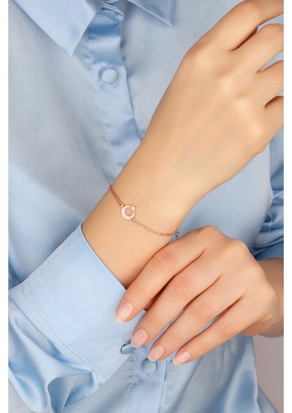 Rose Ay Yıldız 925 Ayar Gümüş Bileklik fiyatları