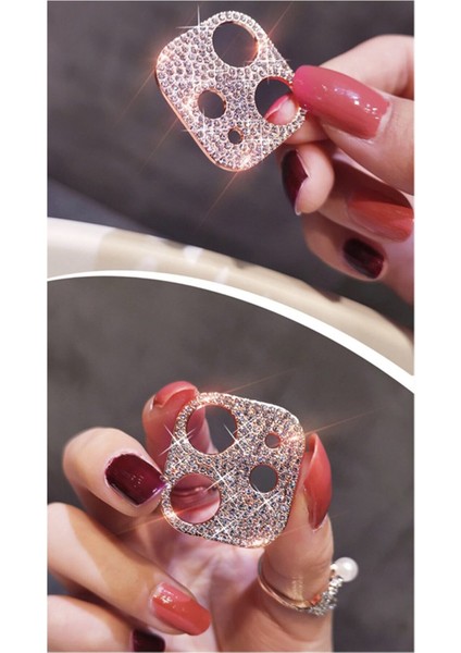 Apple iPhone 11 Uyumlu 3D Taşlı Kamera Lens Koruyucu fiyatları