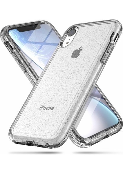 Apple iPhone Xr 6.1 Inç Uyumlu Hibrit Simli Pc + Tpu Telefon Kılıfı (Yurt Dışından)