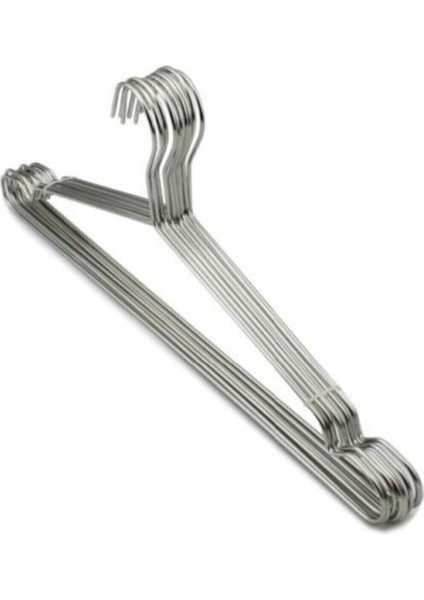 Metal Elbise Askısı 60 Adet Kıyafet Askısı Pantolon Askısı Tel Askı