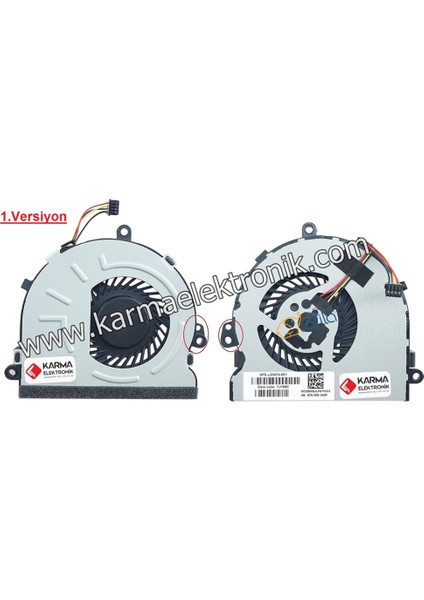 Hp 15-DA2010NT 9CN02EA 15-DA2011NT 9CT55EA Notebook Fan Ver.1