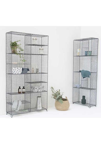 Metal Kitaplık/ Vitrin 150 X 80 Cm Grid Maison Tilleul - Antrasit fiyatları