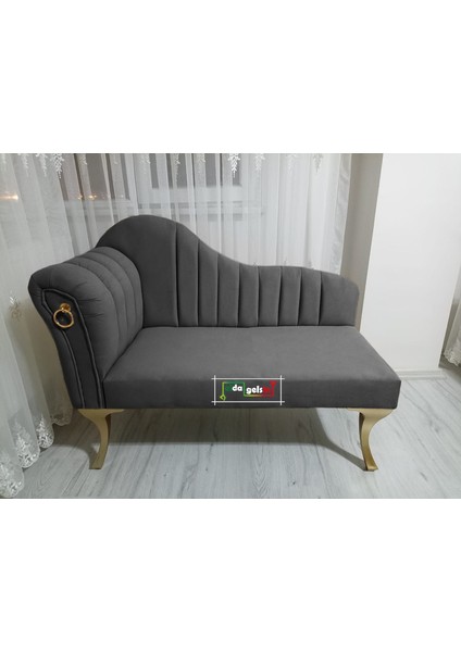 Alda Gelsin Yeni Model Ultra Lüks Alda Çizgili Josefin Bench Puf Berjer (110 Cm)