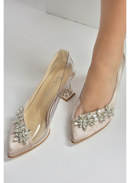 Ten Saten Kumaş Taşlı Kadın Abiye Ayakkabı M246013204 fırsatları