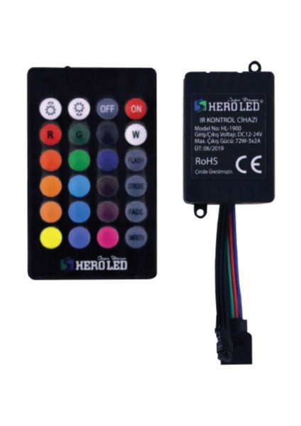 6 Amper Rgb LED Kumanda Kontrol Cihazı - Rgb Şerit LED Kumandası