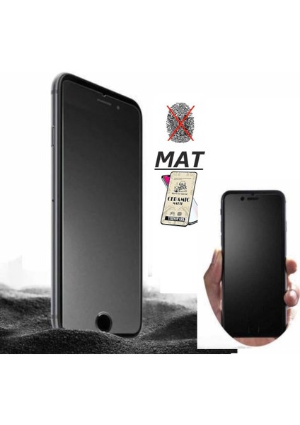 Iphone 8 Plus Mat Ekran Seramik Tam Kaplayan Kırılmaz Cam Nano Ekran Koruyucu Siyah