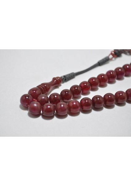 Tesbihci Dayı Sıkma Kehribar Tesbih Basık Küre Kesim (Khr 10318)