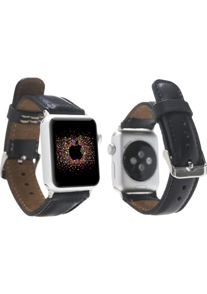 Apple Watch Uyumlu Deri Kordon 42-44MM Taba