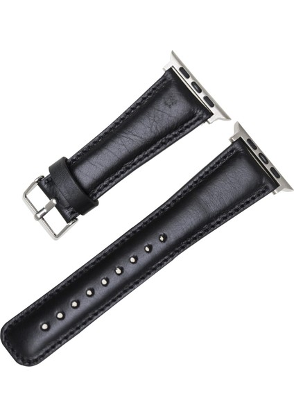 Apple Watch Uyumlu Deri Kordon 42-44MM Taba