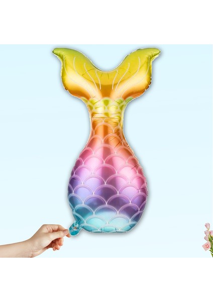 Deniz Kızı Kuyruk Folyo Balon - 80 cm x 50 cm