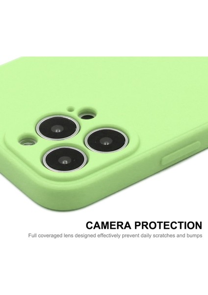 Apple iPhone 13 Için Düşmeye Dayanıklı Hassas Kesim Sıvı Silikon Telefon Kılıfı - Açık Yeşil (Yurt Dışından) modelleri