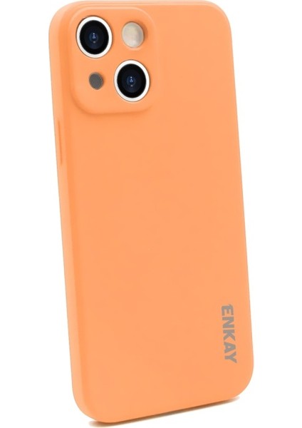 Apple iPhone 13 Için Düşmeye Dayanıklı Hassas Kesim Sıvı Silikon Telefon Kılıfı - Turuncu (Yurt Dışından)