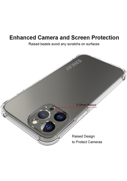 Apple iPhone 13 Pro Max Için Kaymaz Kayışlı Düşmeye Dayanıklı Tpu Kılıf + Ultra Şeffaf Temperli Cam Ekran Filmi (Yurt Dışından) fırsatları