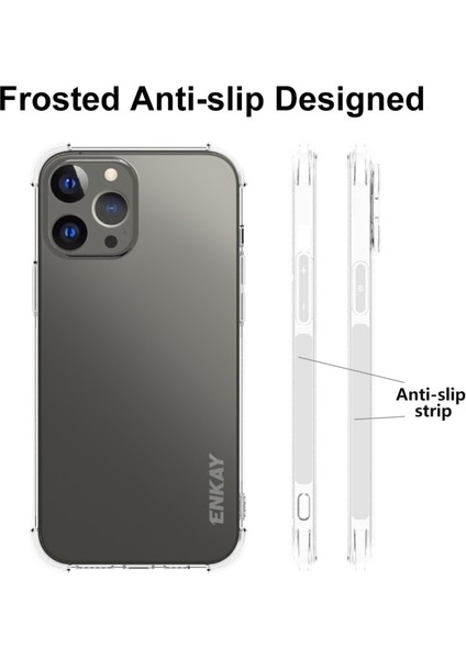 Apple iPhone 13 Pro Max Için Kaymaz Kayışlı Düşmeye Dayanıklı Tpu Kılıf + Ultra Şeffaf Temperli Cam Ekran Filmi (Yurt Dışından) indirimleri