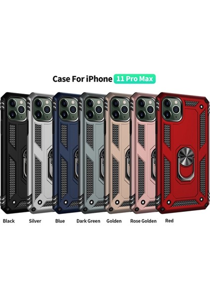 Apple iPhone 11 Pro Max 6.5 Inç Uyumlu Tpu + Pc Hibrit Telefon Kılıfı - Koyu Yeşil (Yurt Dışından) fiyatları