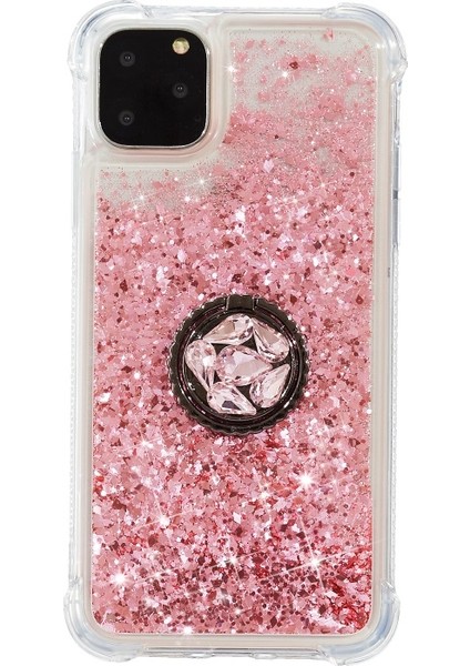 Apple iPhone 11 Pro Max 6.5 Inç Uyumlu Simli Telefon Kılıfı - Pembe (Yurt Dışından)