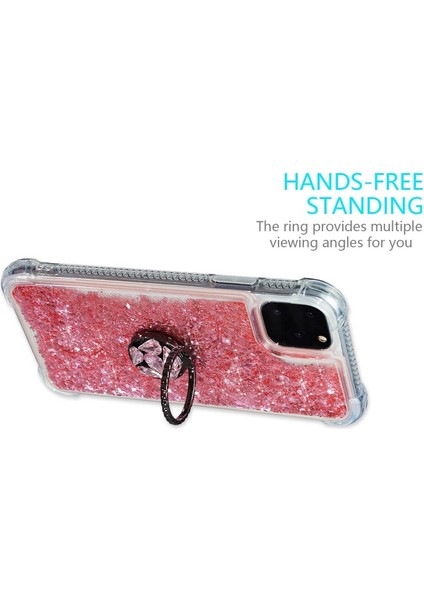 Apple iPhone 11 Pro Max 6.5 Inç Uyumlu Simli Telefon Kılıfı - Pembe (Yurt Dışından) fırsatları