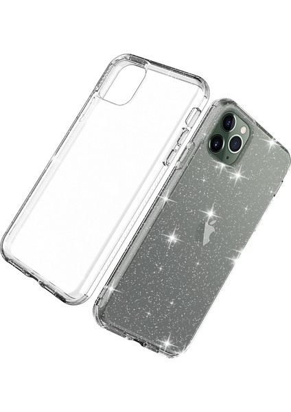 Apple iPhone 11 Pro Max 6.5 Inç Uyumlu Simli Telefon Kılıfı - Şeffaf (Yurt Dışından) fiyatları