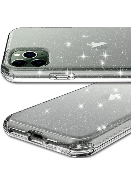 Apple iPhone 11 Pro Max 6.5 Inç Uyumlu Simli Telefon Kılıfı - Şeffaf (Yurt Dışından) modelleri