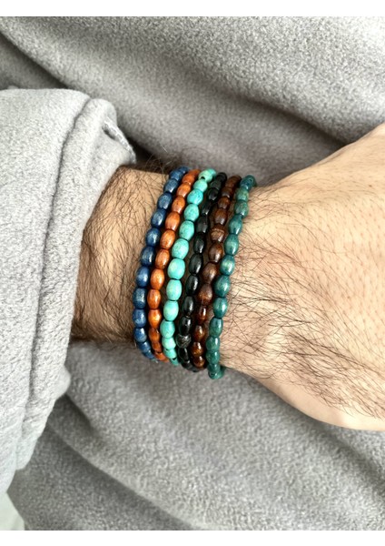 6 Adet Unisex Inanılmaz Şık Ahşap Bileklik