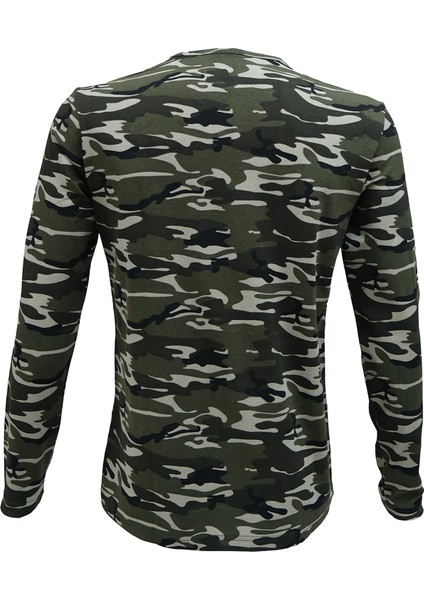 Kamuflaj Erkek Uzun Kollu T-Shirt - Yeşil fiyatları