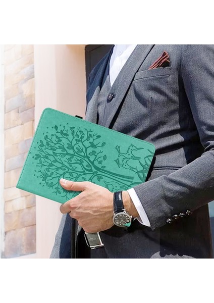 Pu Deri Galaxy Tab A7 10.4 (2020) Için Tablet Kılıfı - Yeşil (Yurt Dışından)