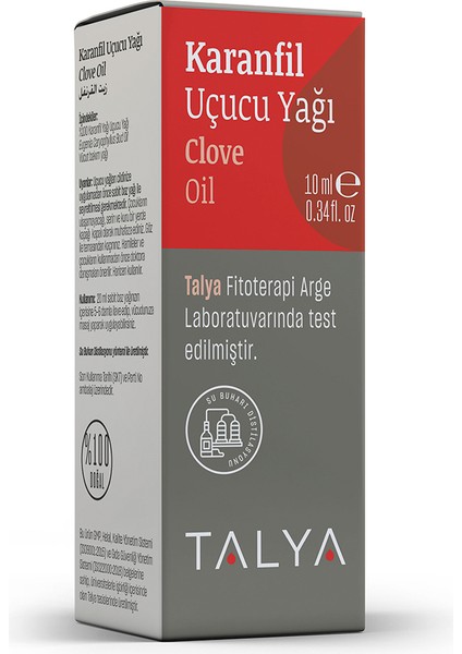 Karanfil Uçucu Yağı, (Clove Essential Oil), %100 Saf ve Doğal, Bitkisel Aromaterapi Yağı, 10 ml