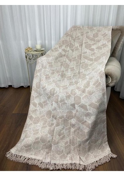 Lüks Pamuklu Koltuk Örtüsü Bej