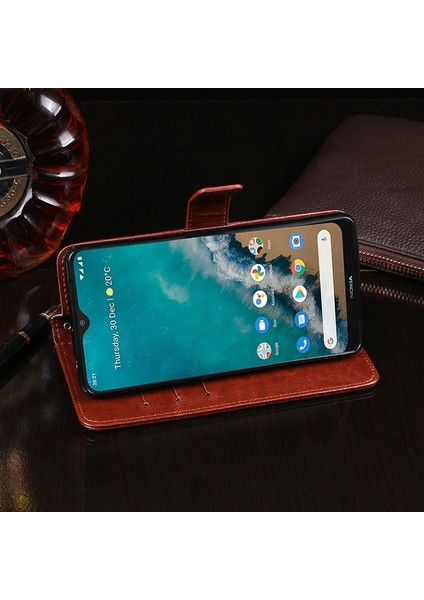 Nokia G50 Için Kart Yuvalı Deri Kılıf - Kahverengi (Yurt Dışından) fırsatları