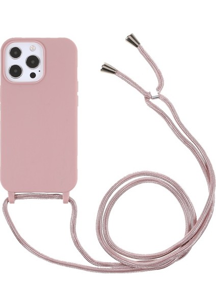 iPhone 13 Pro Max 6.7 Inç Uyumlu Tpu Ayarlanabilir Ipli Telefon Kılıfı - Koyu Pembe (Yurt Dışından)
