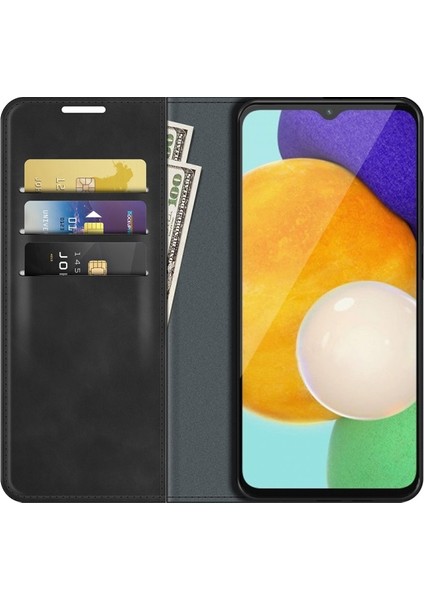 Stand Kapaklı Mıknatıslı Suni Deri Cüzdan Işlevli Telefon Kılıfı - Samsung Galaxy A13 5g (Yurt Dışından)