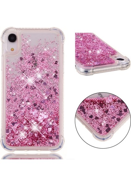 Apple İphone Xr 6.1 Inç Uyumlu Simli Tpu Telefon Kılıfı - Kırmızı (Yurt Dışından)