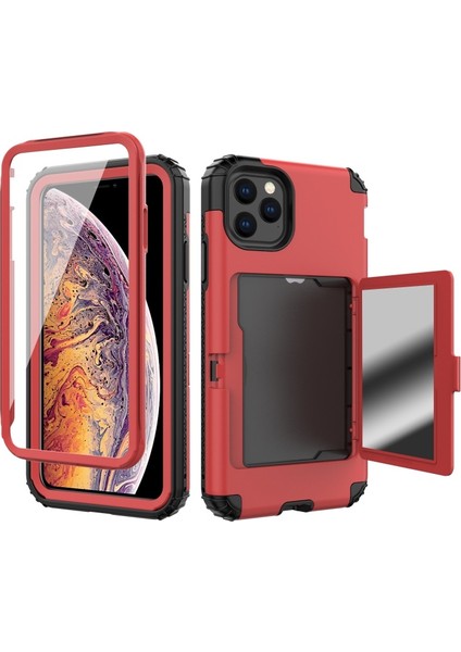 Apple İphone 11 Pro 5.8 Inç Uyumlu Tpu Pc Hibrit Telefon Kılıfı - Kırmızı (Yurt Dışından)